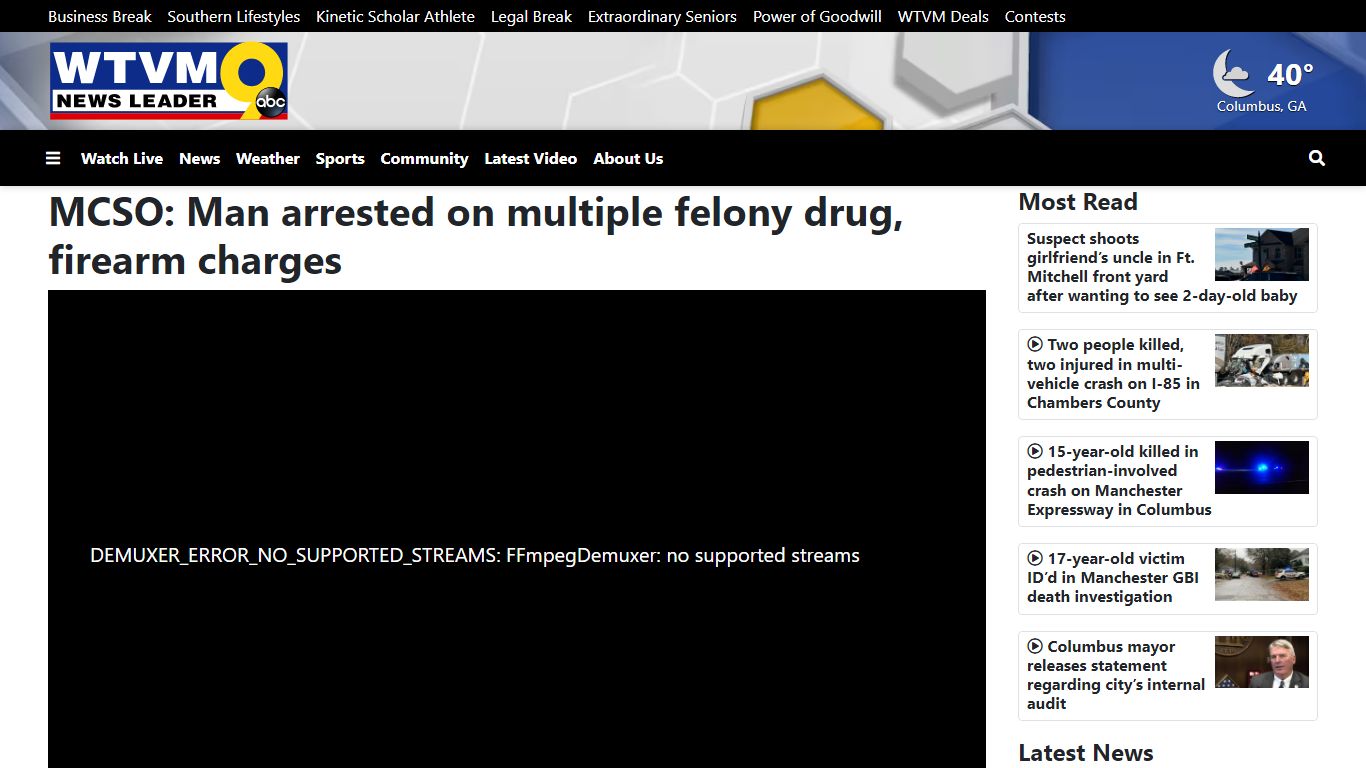 Man arrested on multiple felony drug, firearm charges - WTVM News Leader 9